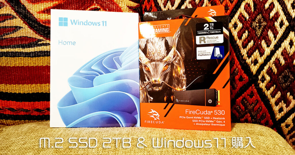 M.2 SSD 2T＆Windows11購入